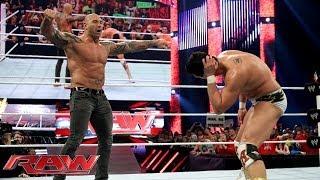 Batista attacks Alberto Del Rio: Raw, Jan. 20, 2014
