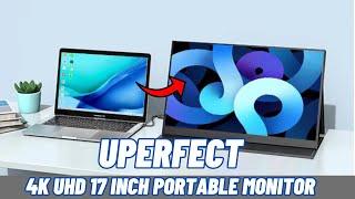 Uperfect 4K UHD 17.3 Inch Portable Monitor VESA Unboxing & Review!! Excellent