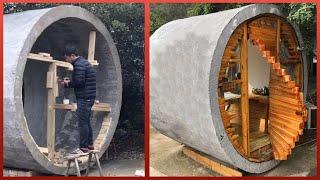Converting a Concrete Pipe Into an Amazing Cabin Home