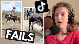 TikTok Horse Fails Compilation (Equestrian Reacts)