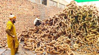 Ship Anchor Chain Mass Forging Process of Making Truck Yoke | Factory Manufacturing Process