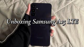 Unboxing Samsung A15 Blue Black | ASMR aesthetic, setup, camera test