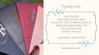 Elegant and Premium Wedding Invitations, Custom Envelopes and Invites, SKU ENV101 | My Lovely Store