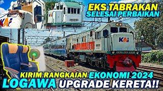 KA LOGAWA PURWOKERTO JEMBER UPGRADE KERETA! KLB Kirim 2 Trainset Ekonomi TERBARU 2024 New Generation