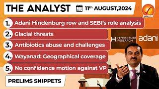 The Analyst 11th August 2024 Current Affairs Today | Vajiram and Ravi Daily Newspaper Analysis