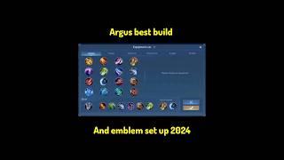 Argus best build and emblem set up 2024 #mlbb #mobilelegends #argus #emblem