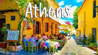 Athens Greece, walking tour 4k, Syntagma, Plaka, Monastiraki