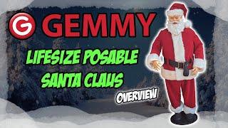 2005 Gemmy 6' Lifesize Static Posable Santa Prop Overview RARE!