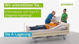 Pflegeübung: A-Lagerung im Bett