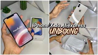 iPhone X do Aliexpress Unboxing + acessórios