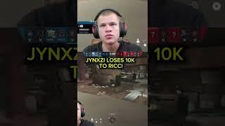 JYNXZI LOSES 10K TO RICCI #jynxziclips #streamer #jynxzi #clipfarm #funnyvideos #viral #clips