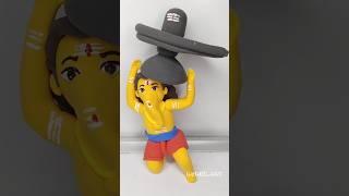 DIY Clay Bahubali Ganesh Idol Making  #shorts