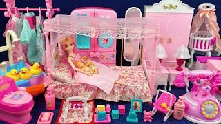 9 Minutes Satisfying with Unboxing Fancy Barbie Bedroom Collection Review | ASMR