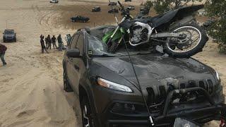 Sheriff warns visitors about Silver Lake Sand Dunes after crash sends dirt bike rider flying