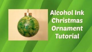 Make Your Own ALCOHOL INK CHRISTMAS ORNAMENT Tutorial DIY | Alcohol Ink Stamped Decorations