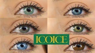 Colored Contacts Lenses Try on Haul! From ICOICE color lenses! #coloredcontacts