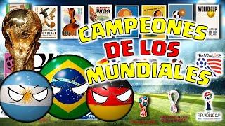 CAMPEONES de todos los MUNDIALES 1930-2022 countryball EN UN MINUTO