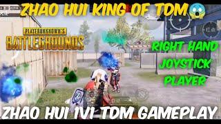 King of TDM Zhao Hui 1v1 gameplay|Right side joystick player |Zhao Hui gameplay|Zhao Hui pubgmobile