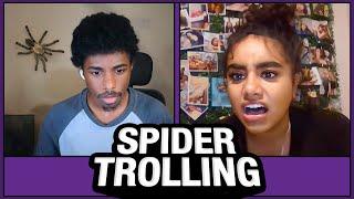 OMEGLE TROLLING with SPIDERS