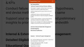 Engineer – Technical Program Management | Tata Electronics Off Campus Drive 2023