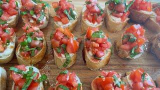 Italian Bruschetta with a Lebanese Twist | Nour Cooks Lebanese