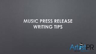 Top Music Press Release Tips