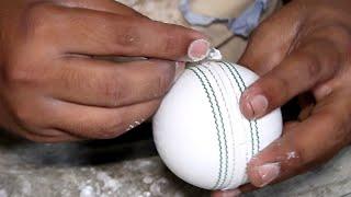 Labored process of making cricket balls