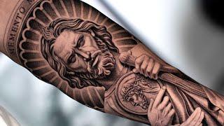 Black and Grey Saint Jude Tattoo | Timelapse | 3RL