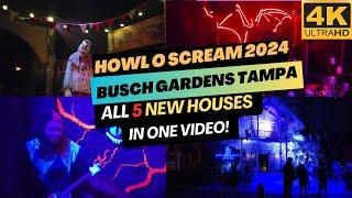 ALL 5 SCARY Houses at Busch Gardens Tampa Howl O Scream 2024 | Full POV's