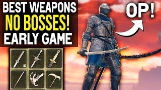 Elden Ring BEST EARLY GAME WEAPONS "NO BOSSES" - OP EARLY GAME WEAPONS