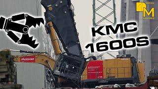 250 ton demolition excavator 60m Most powerful demolition excavator ripping down coal power plant