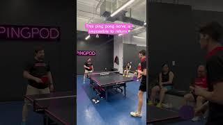 PingPod: Unreturnable ping pong serve
