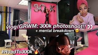 vlog/GRWM: 300k photoshoot (+ raw/realistic stress moment ) | alyssa howard