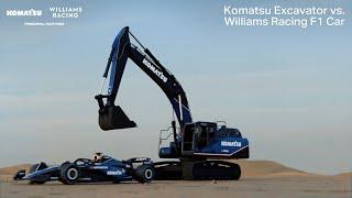 Komatsu Excavator vs. Williams Racing F1 Car - A Hybrid System Comparison