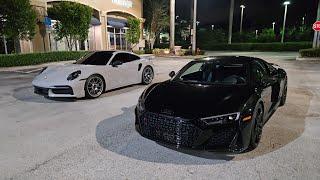 2024 Porsche 911 Turbo S vs 2020 Audi R8 V10 Performance (Dig Races)