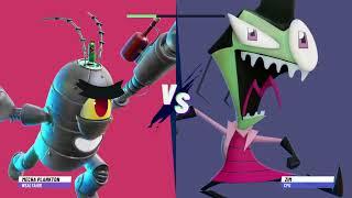 Mecha Plankton Vs Zim|Nickelodeon All-Star Brawl 2