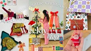 GETTING INTO THE CHRISTMAS SPIRIT️️/ Food  Shopping ️Workout Shoot /Weekly Recap with Chhavi