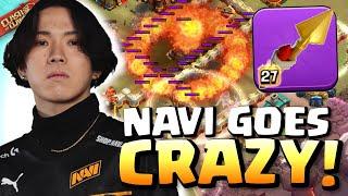 NAVI goes crazy on HARD MODE with FIREBALL and Rocket Spear! Clash of Clans