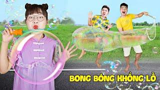 Hà Sam Thi Thổi Bong Bóng Xà Phòng Khổng Lồ - Ai Thổi To Nhất ?