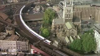 Trains on Cannon Street Bridge  26 October 1992