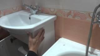 Монтаж раковины в ванной комнате