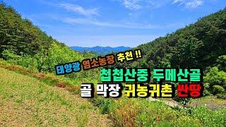 #봉화토지매매 #염소키우기좋은땅 #태양광발전부지 #산촌오지외진땅 #골짜기끝땅 #과수원부지 경북 봉화군 법전면 눌산리 첩천산중 두메산골 귀농귀촌전원부지 골막장땅 (봉화-2420)