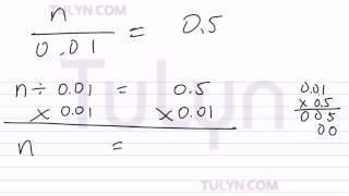 solving equations with decimals with product of tenths and hundredths place