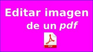 Editar imagen  de un documento PDF