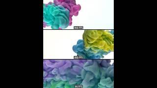 Acrylic paint fps comparison (slow motion) 60fps vs 480fps vs 960fps