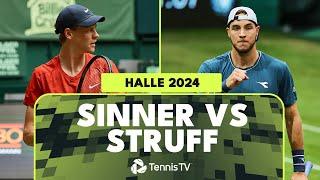 Jannik Sinner vs Jan-Lennard Struff Blockbuster Match | Halle 2024 Highlights