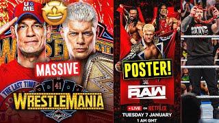 MASSIVE John Cena Vs Cody Rhodes At WrestleMania ! New Netflix Poster | Tribal Chief TITLE | WWE