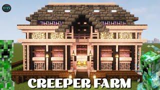 Stunning Minecraft Creeper Farm Build  - Fantasy Design - Tutorial