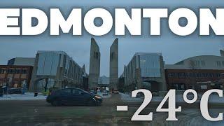 Winter Driving to Downtown Edmonton Then to West Edmonton Mall Alberta Canada | maplesnaps