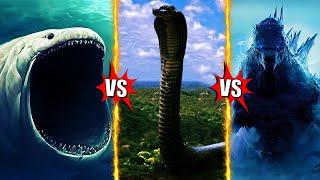 Godzila Vs Megalodon Vs Titanoboa बताओ कौन जीतेगा | Who Will Win ?